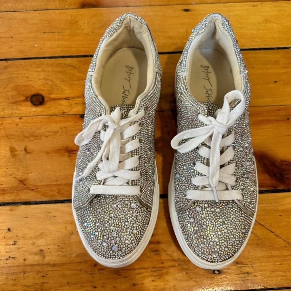Betsey Johnson Rhinestones sneakers, size 9
